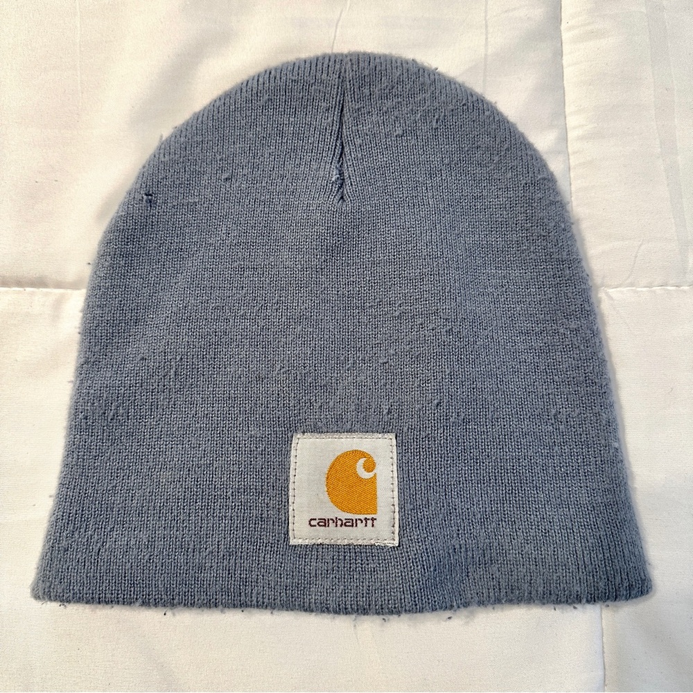 Carhartt Knit Cuffed Acrylic Gray Beanie (Model A18)